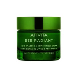 Apivita Bee Radiant Signs of Aging & Anti-Fatigue Cream Rich Texture White Peony & Patented Propolis Αντιγηραντική Κρέμα Προσώπου Πλούσιας Υφής για Λαμπερή, Σφριγηλή & Ξεκούραστη Επιδερμίδα, 50ml