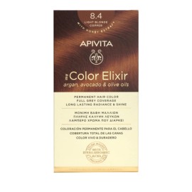 Apivita My Color Elixir Μόνιμη Βαφή Μαλλιών Νο 8.4 Ξανθό Ανοιχτό Χάλκινο, 1τεμ