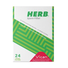Herb Πίπες Spare Filter Ανταλλακτικά Φίλτρα Τσιγάρου, 24 τεμάχια