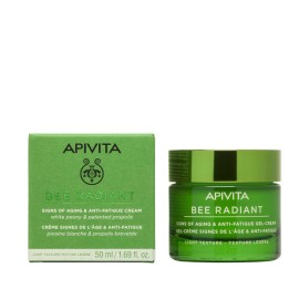 Apivita Bee Radiant Signs of Aging & Anti-Fatigue Gel-Cream Light Texture White Peony & Patented Propolis Αντιγηραντική Κρέμα Προσώπου Ελαφριάς Υφής για Λαμπερή, Σφριγηλή & Ξεκούραστη Επιδερμίδα, 50ml