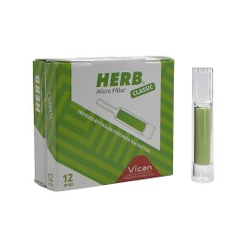 Herb Πίπες Micro Filter Ανταλλακτικά Φίλτρα για Κανονικό Τσιγάρο, 12 τεμάχια