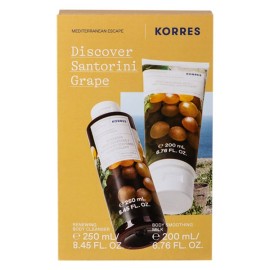 Korres Santorini Promo Pack με Shower Gel Αφρόλουτρο Σταφύλι, 250ml & Ενυδατικό Γαλάκτωμα Σταφύλι, 200ml