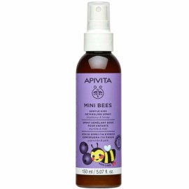 Apivita Mini Bees Gentle Kids Detangling Spray Παιδικό Σπρέι για Εύκολο Ξεμπέρδεμα Μαλλιών με Μύρτιλλο & Μέλι, 150ml