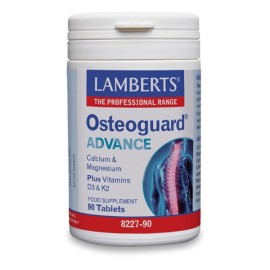 Lamberts Osteoguard Advance Calcium & Magnesium, φόρμουλα με ασβέστιο, βιταμίνη D, μαγνήσιο και βιταμίνη K2 , 90Caps