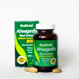 Health Aid Ashwagandha Root Extract,βοηθάει το σώμα να προσαρμοστεί σε αγχώδεις καταστάσεις, 60tabs
