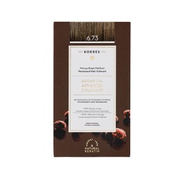 Korres Argan Oil Advanced Colorant 6.73 Βαφή Μαλλιών Χρυσό Κακάο, 1 τεμάχιο