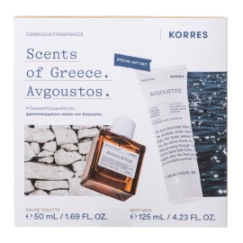 Korres Scents of Greece Special Gift Set Avgoustos Eau de Toilette Ανδρικό Άρωμα, 50ml & Body Milk Γαλάκτωμα Σώματος, 125ml