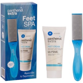 Parthenol Extra Feet Spa με Απολεπιστική & Aναπλαστική Kρέμα Ποδιών, 60ml & Δώρο Ράσπα Ποδιών, 1τεμ, 1σετ
