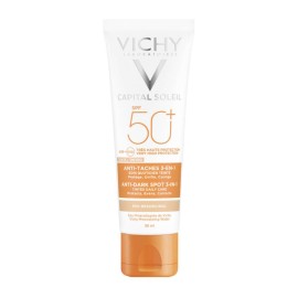 Vichy Capital Soleil Anti Dark Spot Tinted 3in1 SPF50+ Αντιηλιακή Κρέμα Προσώπου Κατά των Κηλίδων με Χρώμα, 50ml