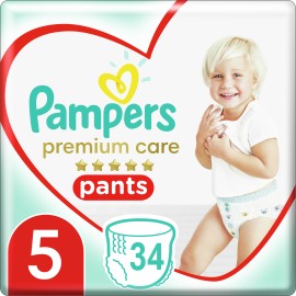 Pampers Premium Care Pants No.5 (12-17kg) Πάνες Βρακάκι, 34 τεμάχια